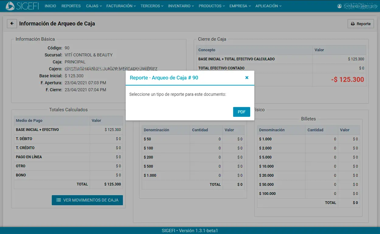 Fácil uso de SIGEFI