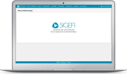 Pantalla principal de SIGEFI