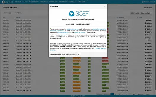 Seguridad y soporte de SIGEFI Seguridad y soporte de SIGEFI